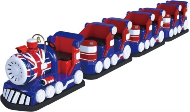 HIGH POWER THE LOCOMOTIVE TOWS 3 DOUBLE ROW CARRIAGES